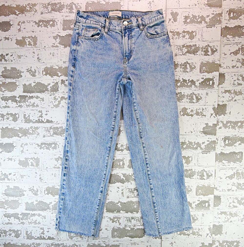 PacSun Women’s Light Wash Blue High Rise Straight Leg Stretch Jeans Size 27